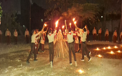 Perkemahan Jumat Sabtu Hari Pramuka ke-62: Mengukir Kenangan Bersama di SMP Islam Terpadu Iqro Nogosari